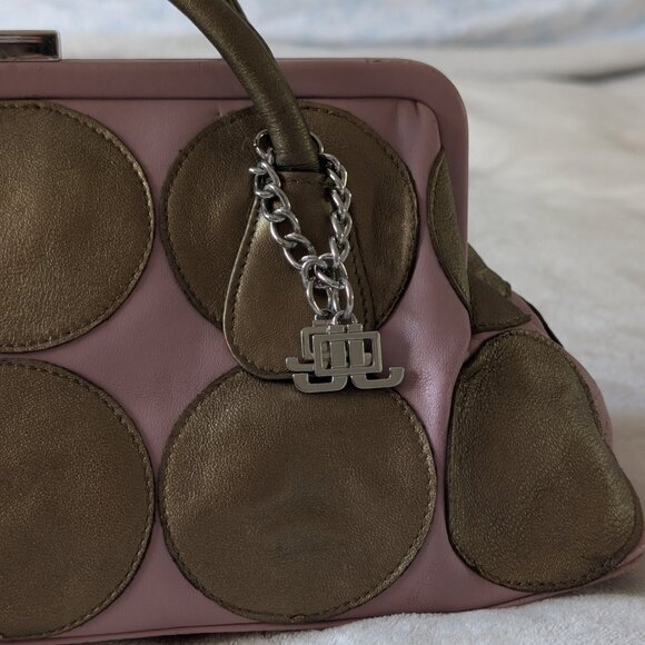 Jennifer Lopez Pink and Gold Circle Accent Bag - Picture 2 of 12